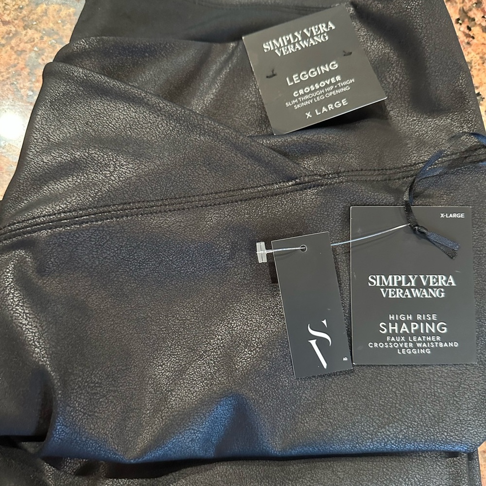 Black Faux Leather Leggings - Picture 4 of 4